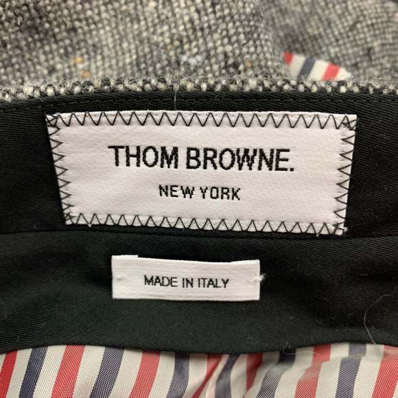 THOM BROWNE Grey Merino Wool Mohair Mini Skirt - Picture 5 of 5